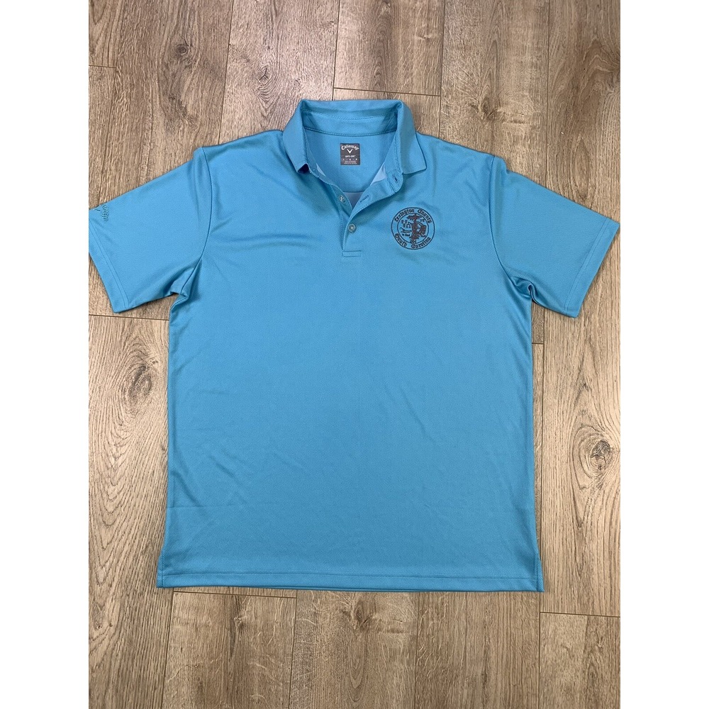 Callaway Polo Shirt Mens Large Blue Opti-Dri‎ Light Golf Performance Stretch SC